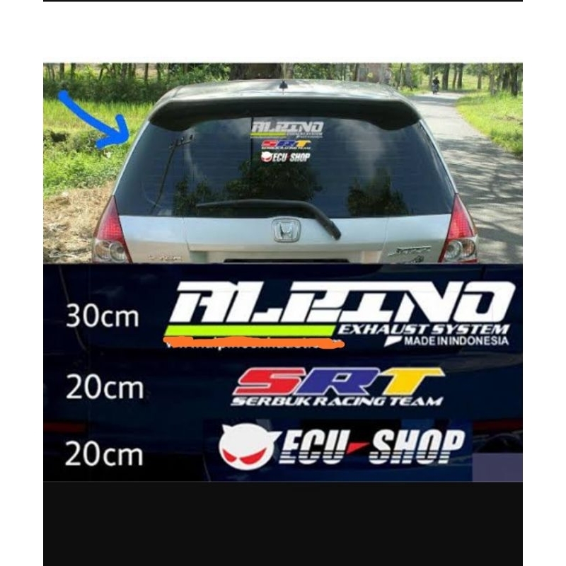 Sticker set contains 3 alpine, SRT, ecushop car rear window stickers ...