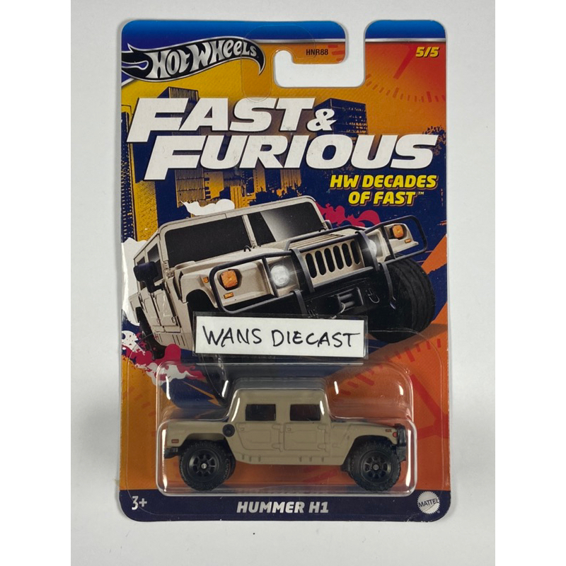 BNIP HOT WHEELS FAST & FURIOUS HW Decades Of Fast HUMMER H1 5/5 Car