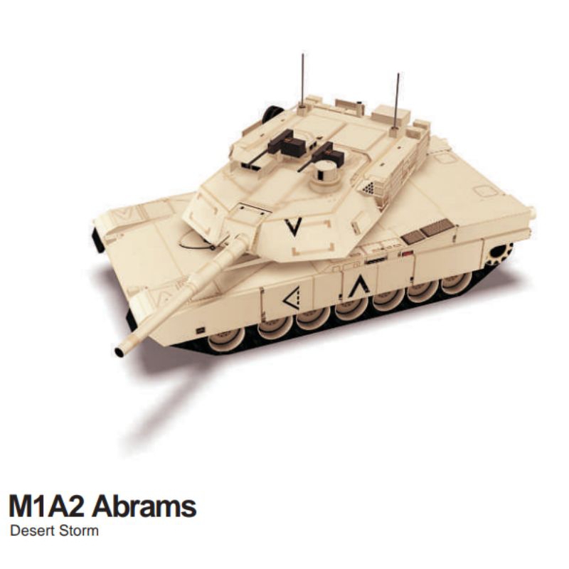 Tank abrams M1A2 papercraft pattern sheet (PR-C4) | Shopee Malaysia