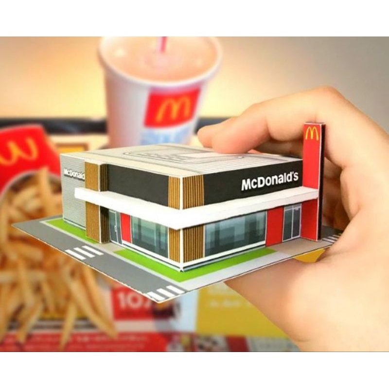 Papercraft diorama Mc donald Pattern Sheet 87th Scale (PM-A2) | Shopee ...