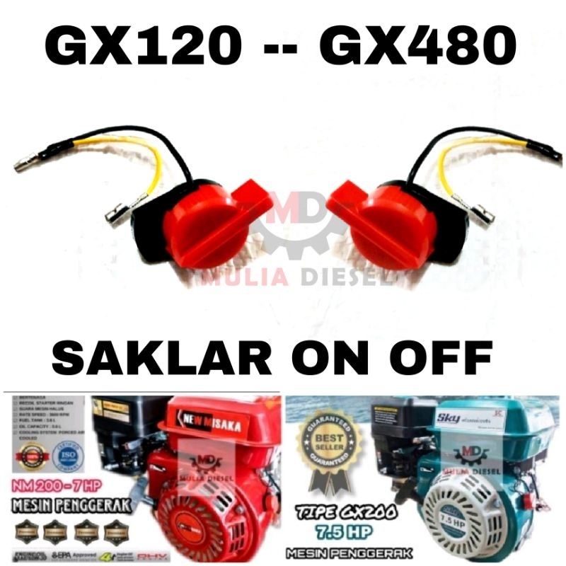 MESIN Start Switch On Off Switch Driving Engine GX160 GX200 GX220 GX270 ...
