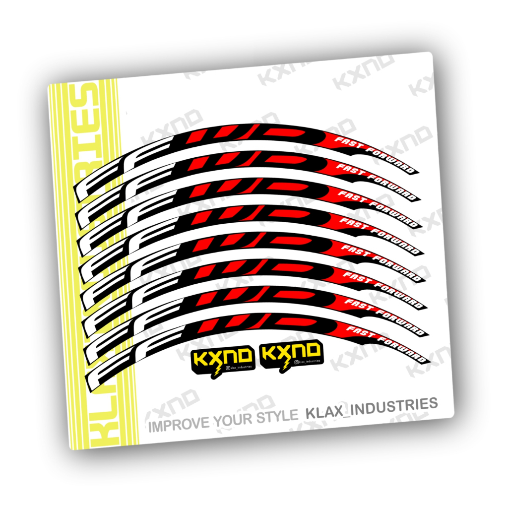 MERAH Decal Rims FAST FORWARD Red klaten decal bike Bicycle Sticker ...