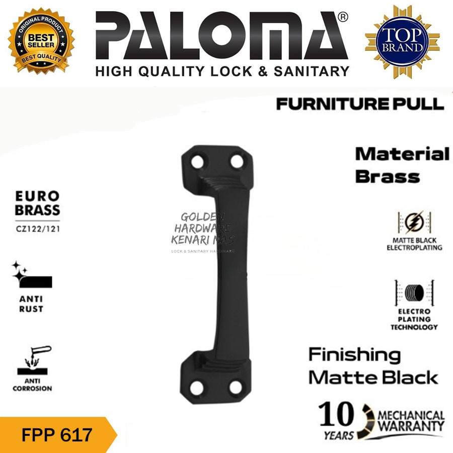 Paloma FPP 617 Drawer And Window Handle 90MM Black | Shopee Malaysia
