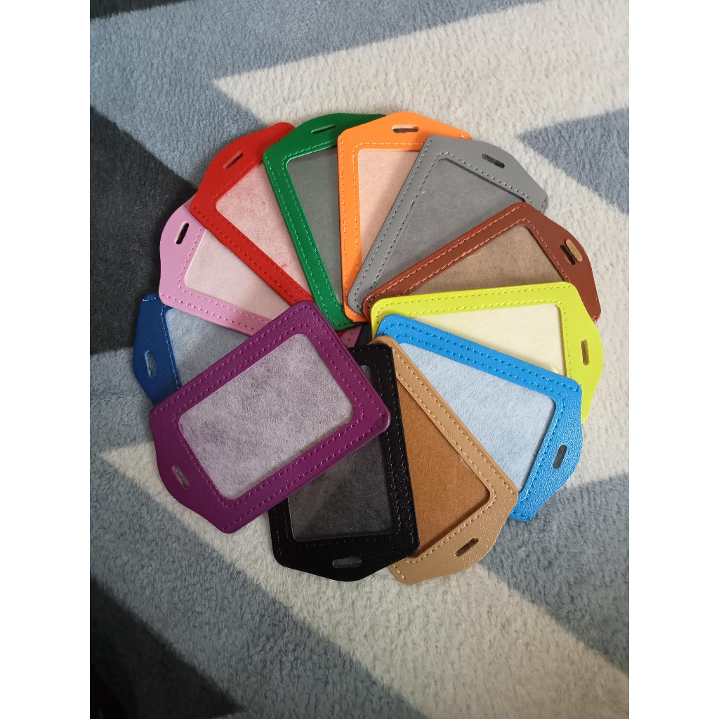 Id Card Case Leather ID Card Holder ID Card Case ID Card Name Tag ...