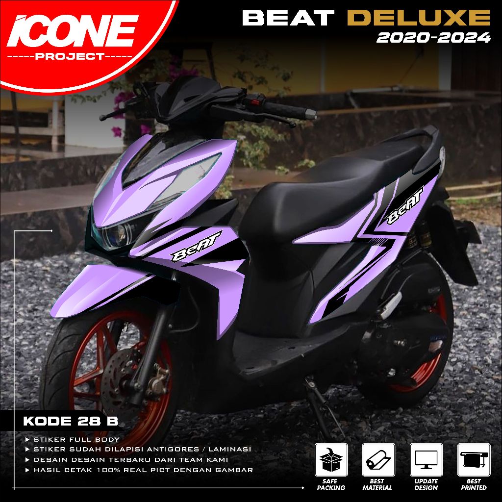 Icone PROJECT Dekal Honda Beat Deluxe Street 2020-2024 Premium Vinyl ...
