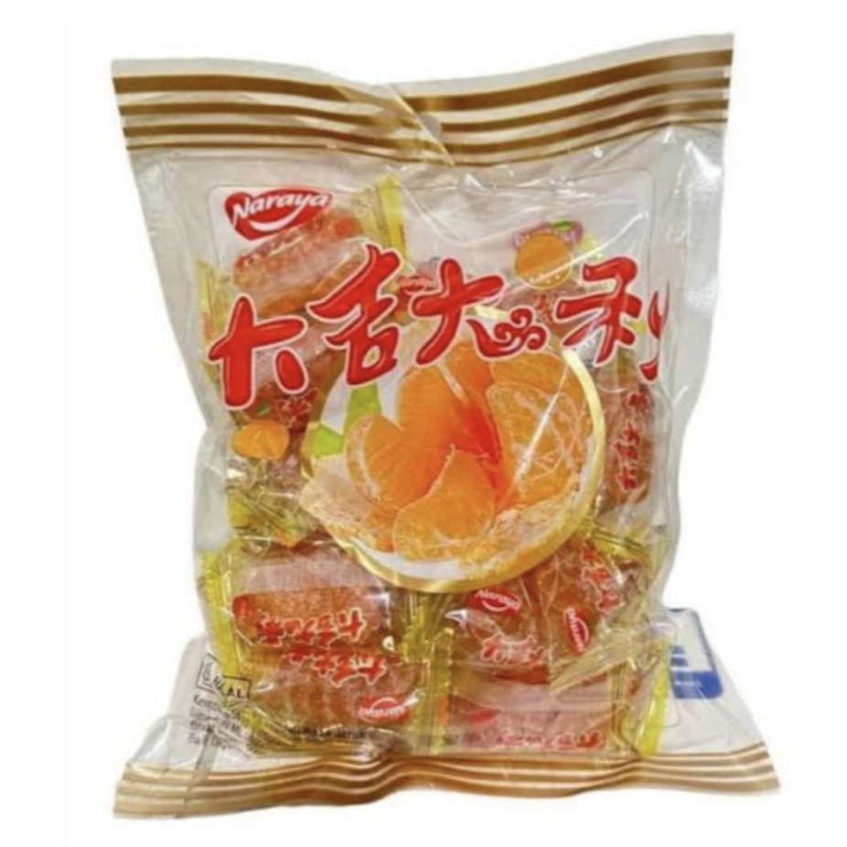 Naraya Candy Jelly Candy Soft Candy Mandarin Orange Flavor 500g Halal ...