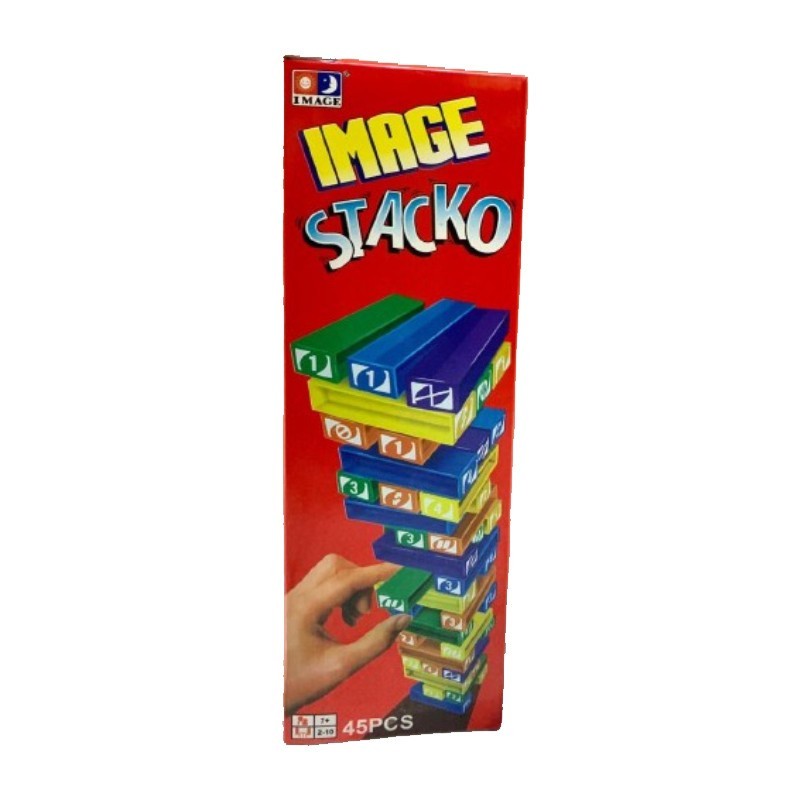 Stacko Tower Toys Block Building Cards Family Game Image staco Stacko ...