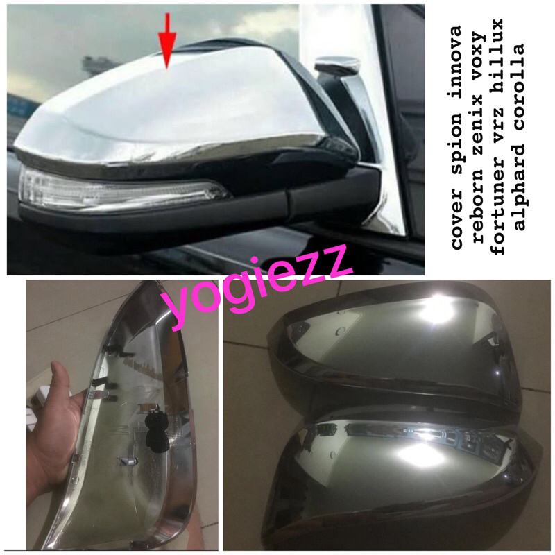 Chrome rear view mirror Cover all new innova reborn hilux fortuner vrz ...
