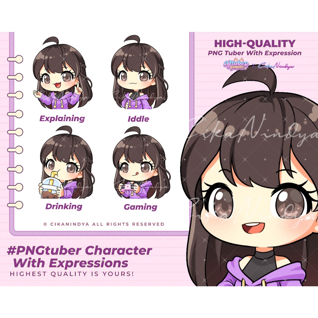 Find Cool PNG Tuber to Improve Your Live Streaming, Character Designs ...