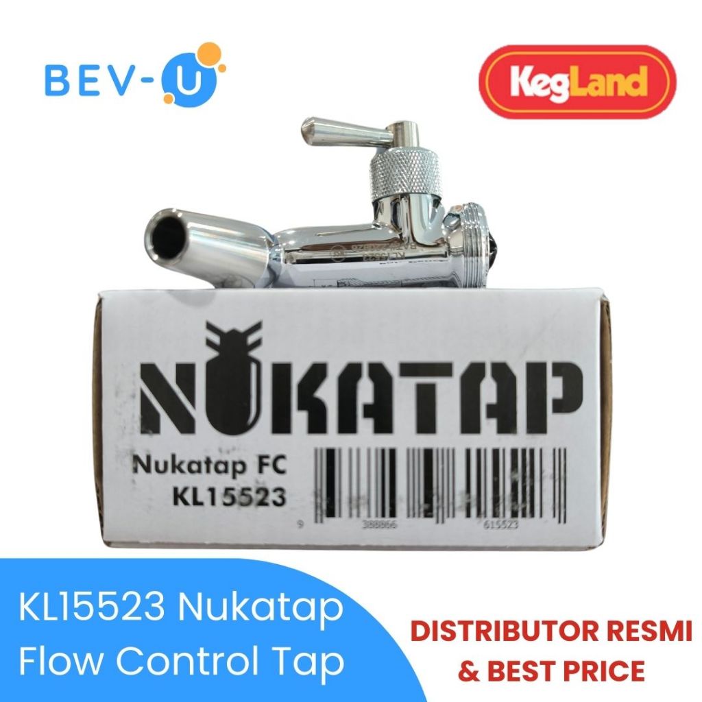 Kegland NUKATAP Faucet Dispenser Mini Fridge Bar Kegerator Stainless Steel & Flow Control