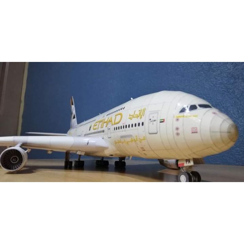 Etihad Airbus A380-800 plane papercraft pattern sheet (2OP-Aa6 ...