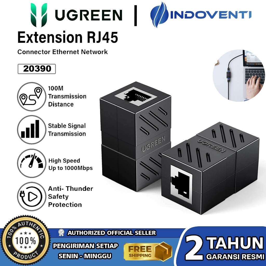Ugreen Internet Lan Cable Connection Connector Modem Couper Barrel UTP ...