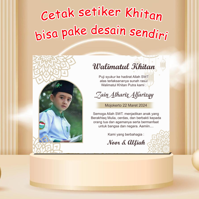 Print Circumcision Cards/Stickers For The label Card Of The Birth Of ...