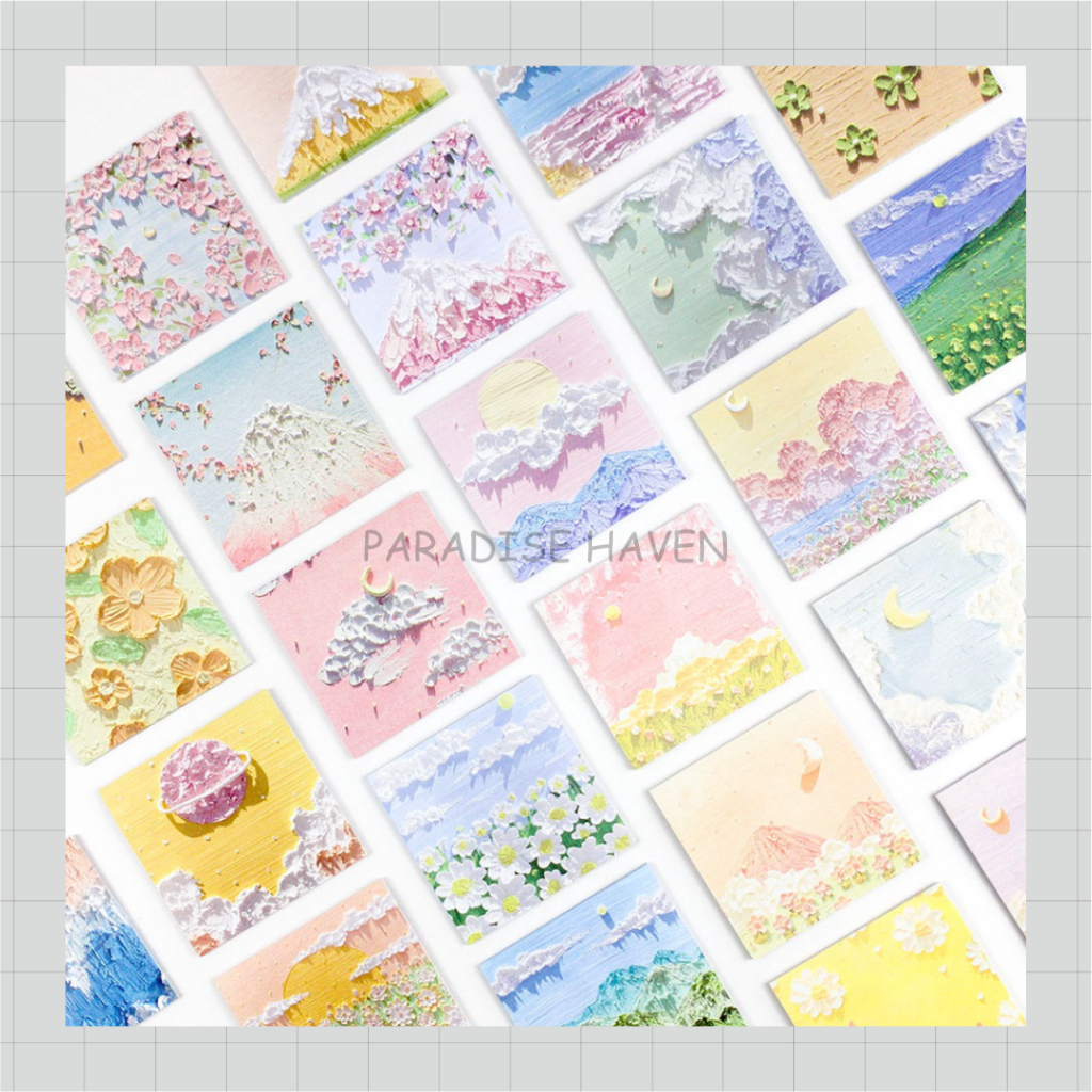 Aesthetic Sticky Notes Sticky Notes Memo Paper Natural Motif Cute 3D ...