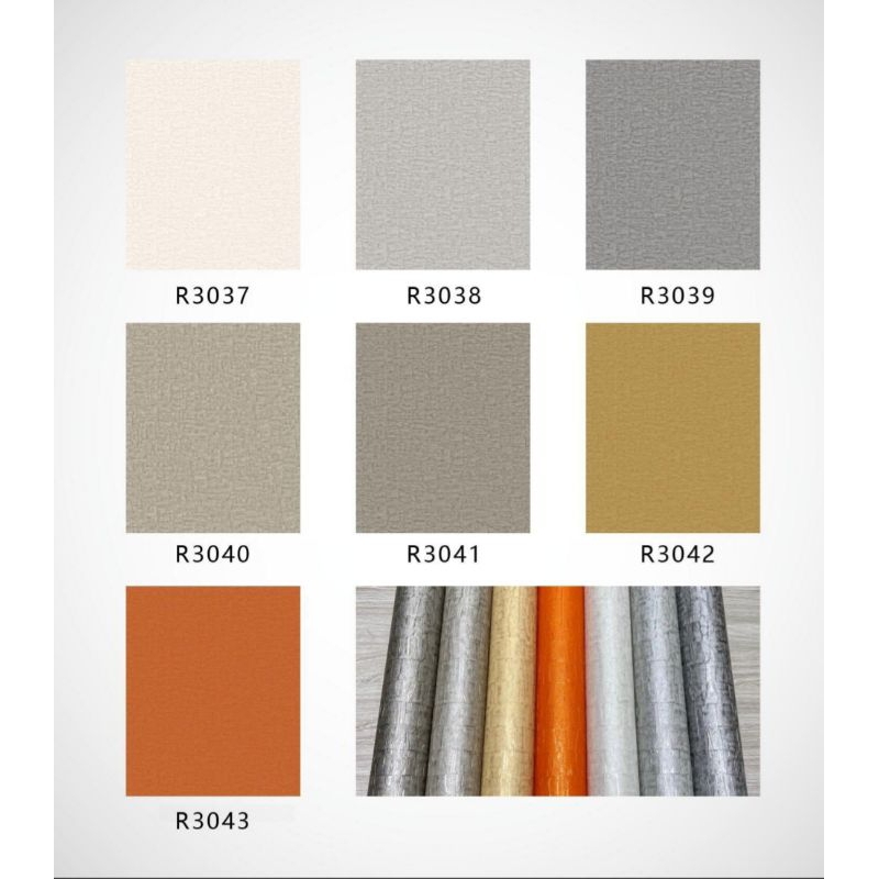 Plain wallpaper R3030-3065 Wall wallpaper premium vinyl Paper Size 53cm ...