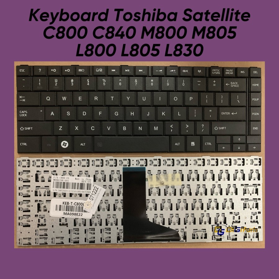 Toshiba Satellite Keyboard L800, L800D, L805, L830, L840 Frame Black ...