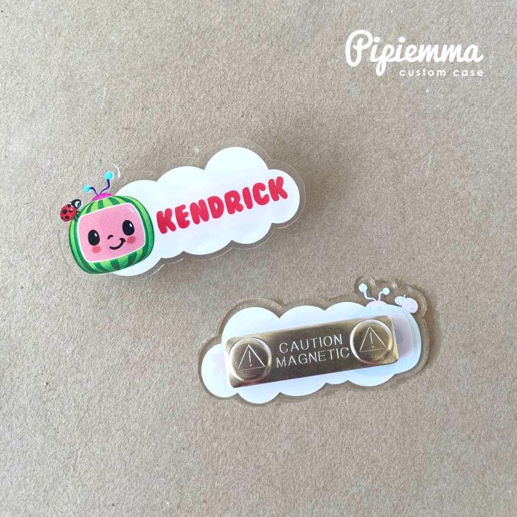 Magnetic Nametag Chest Name Tag Cute School Children Name Tag Sekolah ...