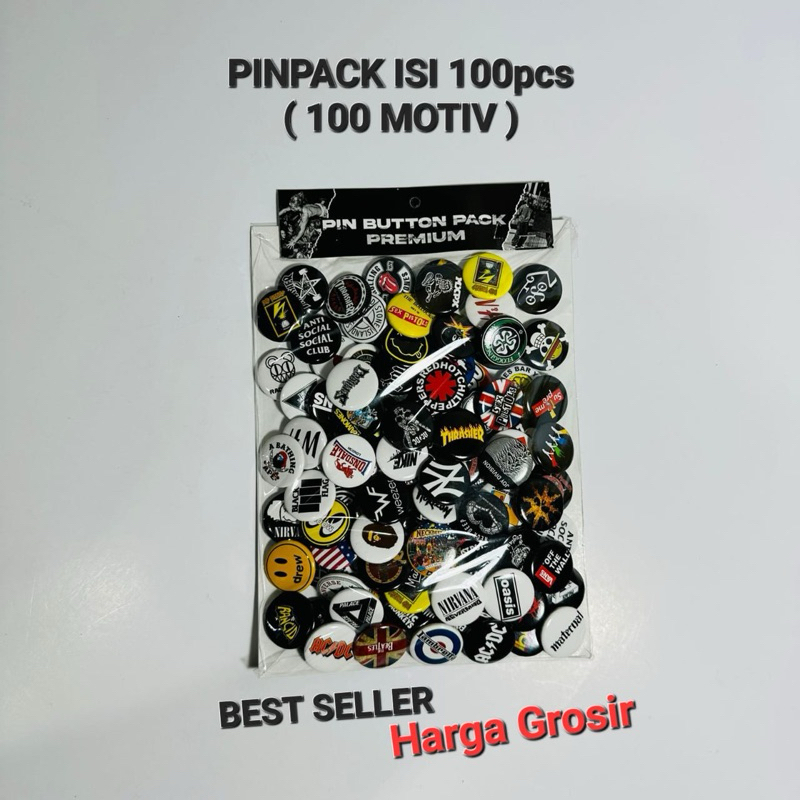 MUSIC PIN PACK / MINI BUTTON PIN PER 1 PACK 100 MOTIV | Shopee Malaysia