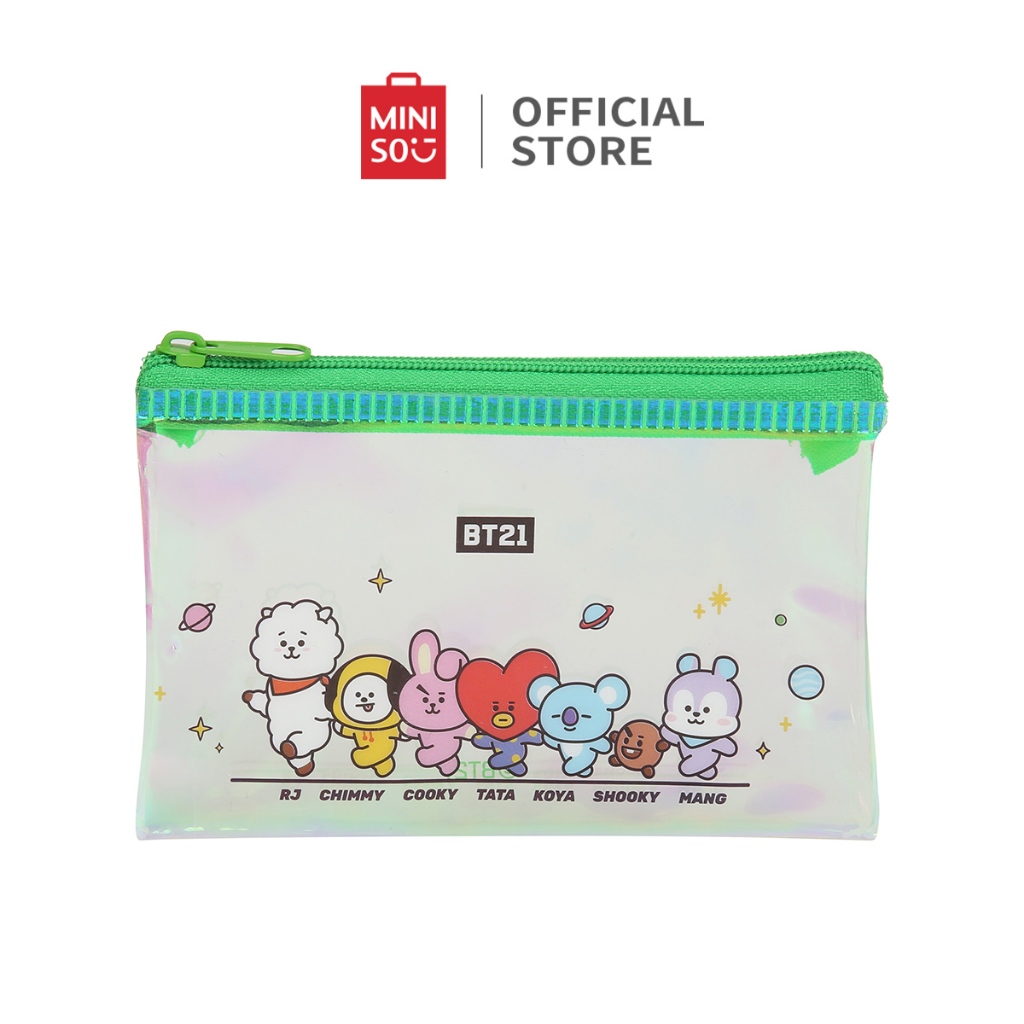 Miniso x BT21 Collection PVC Stationery Box Stationery Storage Bag