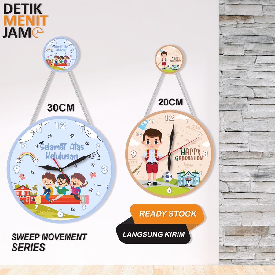 20cm WALL CLOCK UNIQUE HANGING SPECIAL GIFT FOR GRADUATION FOR PRIMARY ...