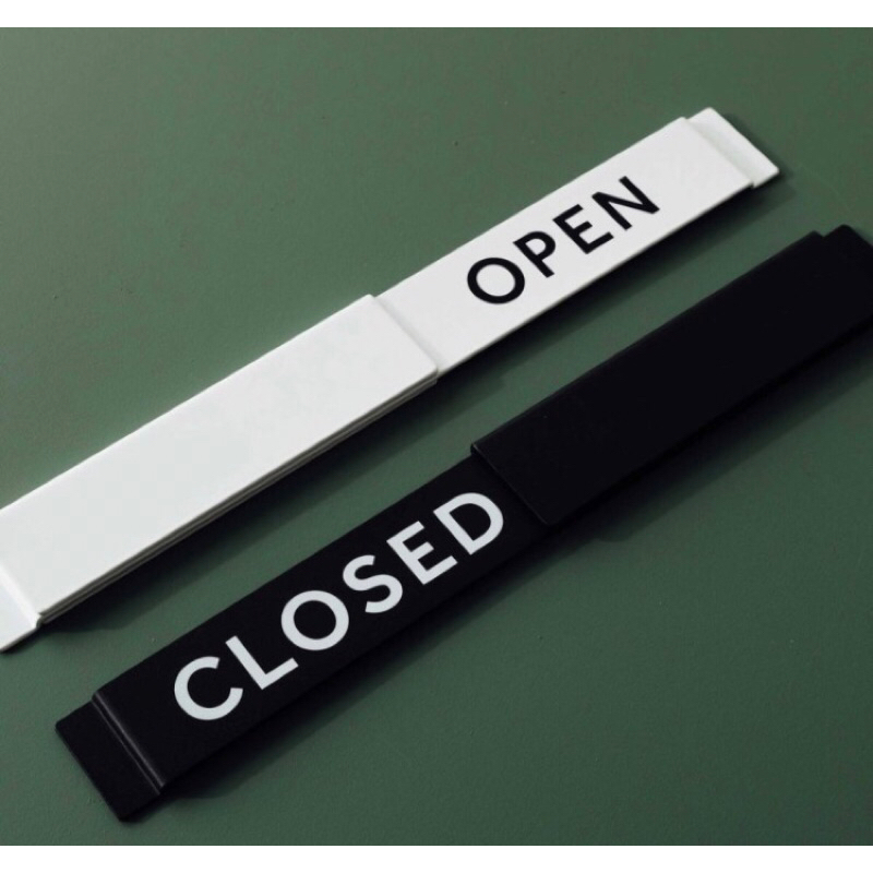 Modern minimalist open closed sliding Sign | Shopee Malaysia