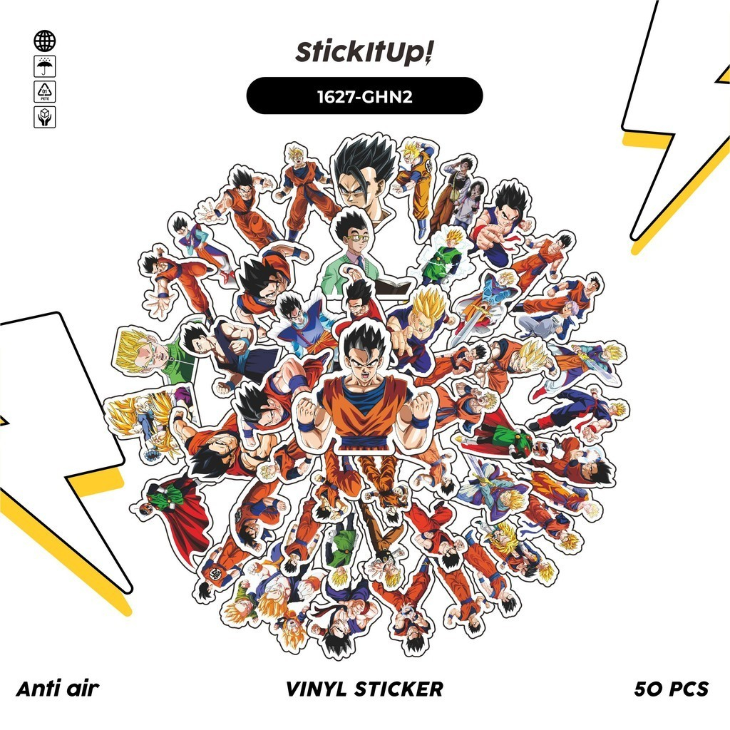 100 Pcs Sticker Pack DRAGONBALL CHARACTER GOHAN Cute Aesthetic Vinyl ...