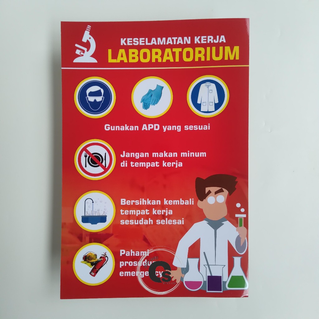 Laboratory Work Safety Poster - K3 | Shopee Malaysia