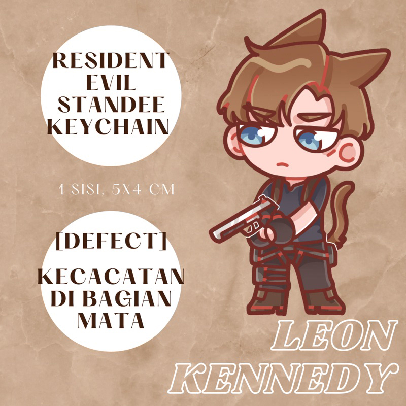 [Defect] resident evil standardKeychain | Leon s kennedy | Shopee Malaysia