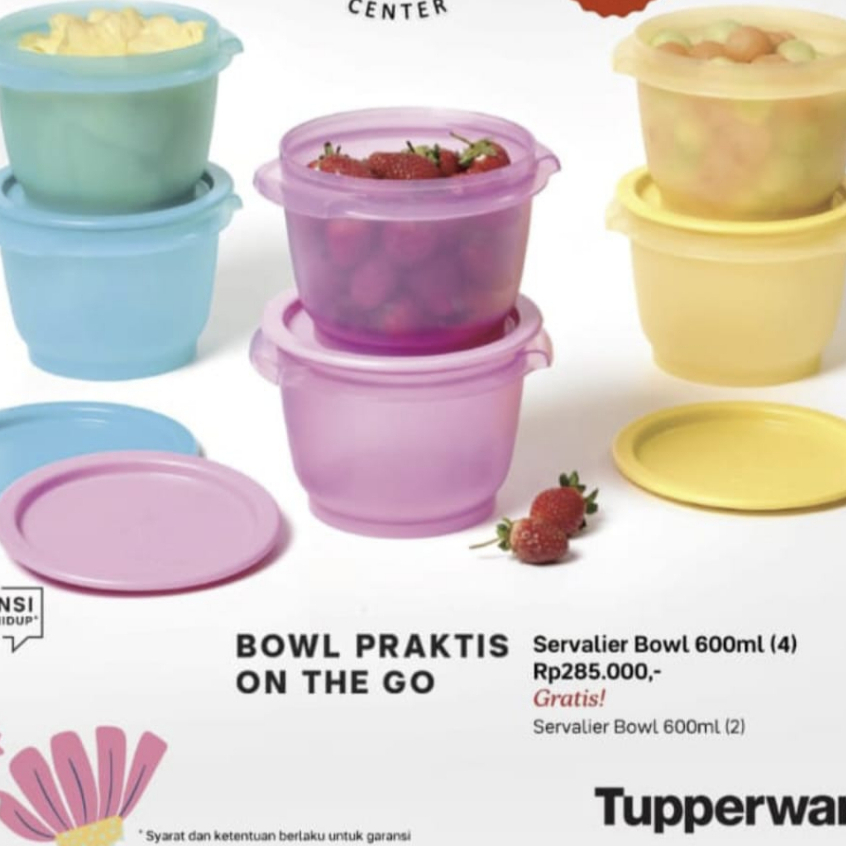 Tupperware Servalier Bowl 600ml 1pcs tightly closed | Shopee Malaysia