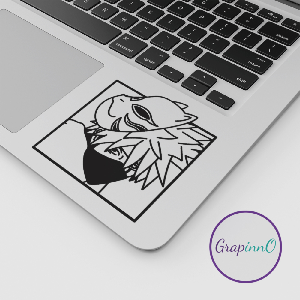 Kakashi Hatake Sticker Naruto Anime Sticker Decal Rest Palm Laptop Mac ...