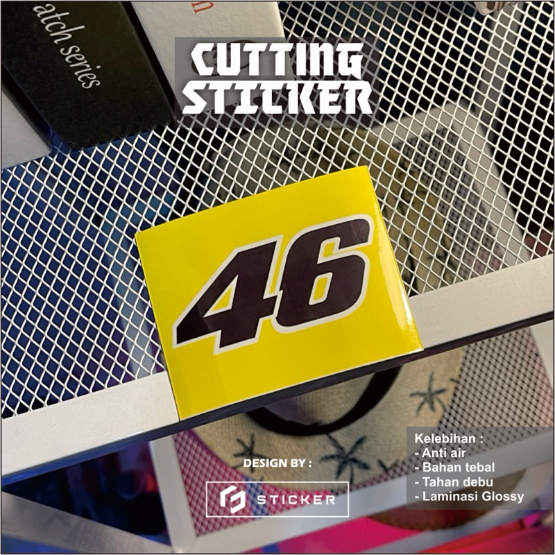 Cutting STICKER 46 | On SHOPEE | For MOTORCYCLES | Waterproof OUTDOOR ...