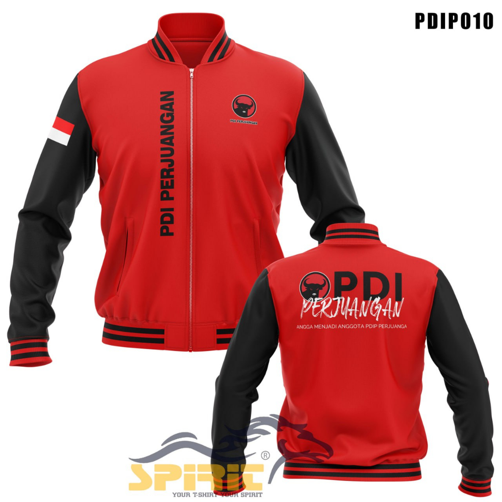 PDI Perjuangan logo bomber jacket | Shopee Malaysia