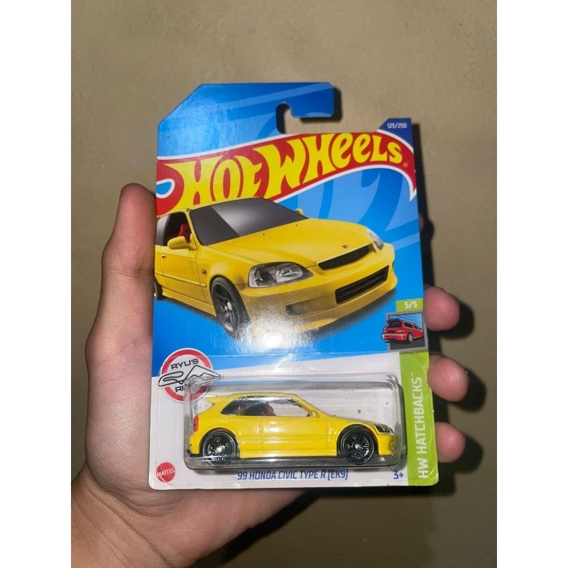 Hot Wheels Honda Civic Type R EK9 Yellow (FREE PROTECTOR) Shopee