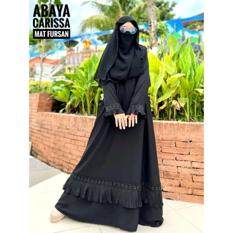Abaya FURSAN CARISSA ori alnoor niqob gamis syari gamis saudi beautiful abaya Shopee Malaysia