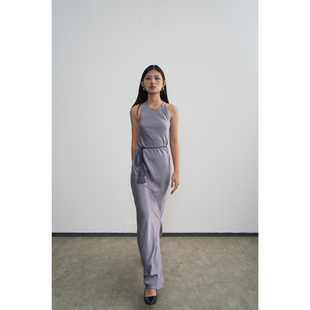 Pafon Gian Dress Ash Gray Shopee Malaysia