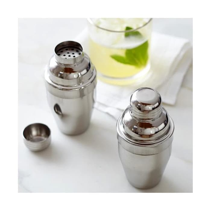 Stainless Steel Cocktail Shaker Bottle Plastic Drink Shaker 350ml 550ml