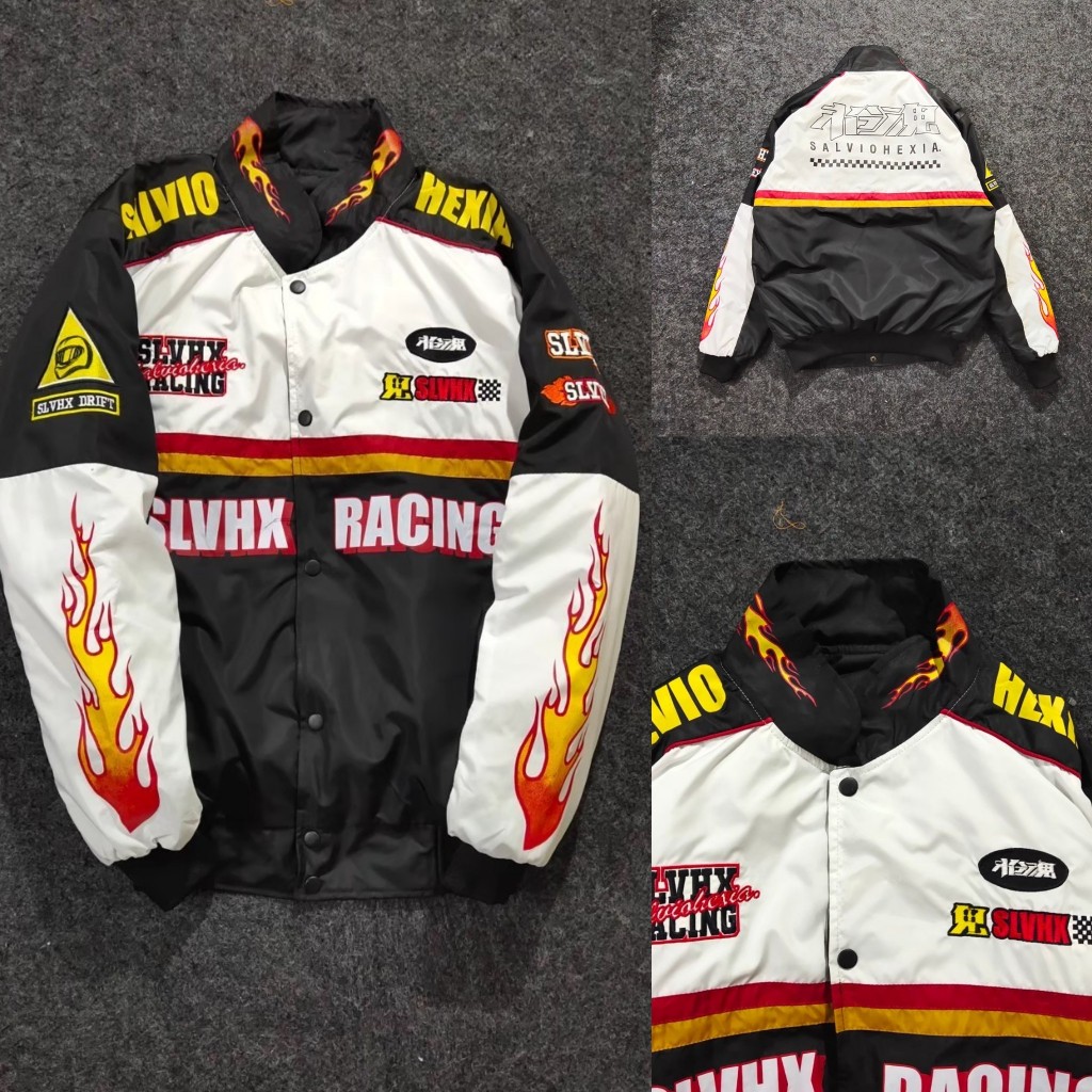 Nascar Racing SLVHX Premium Jacket The Latest Men s Women s Varsity Motorcycle Jacket Shopee Malaysia