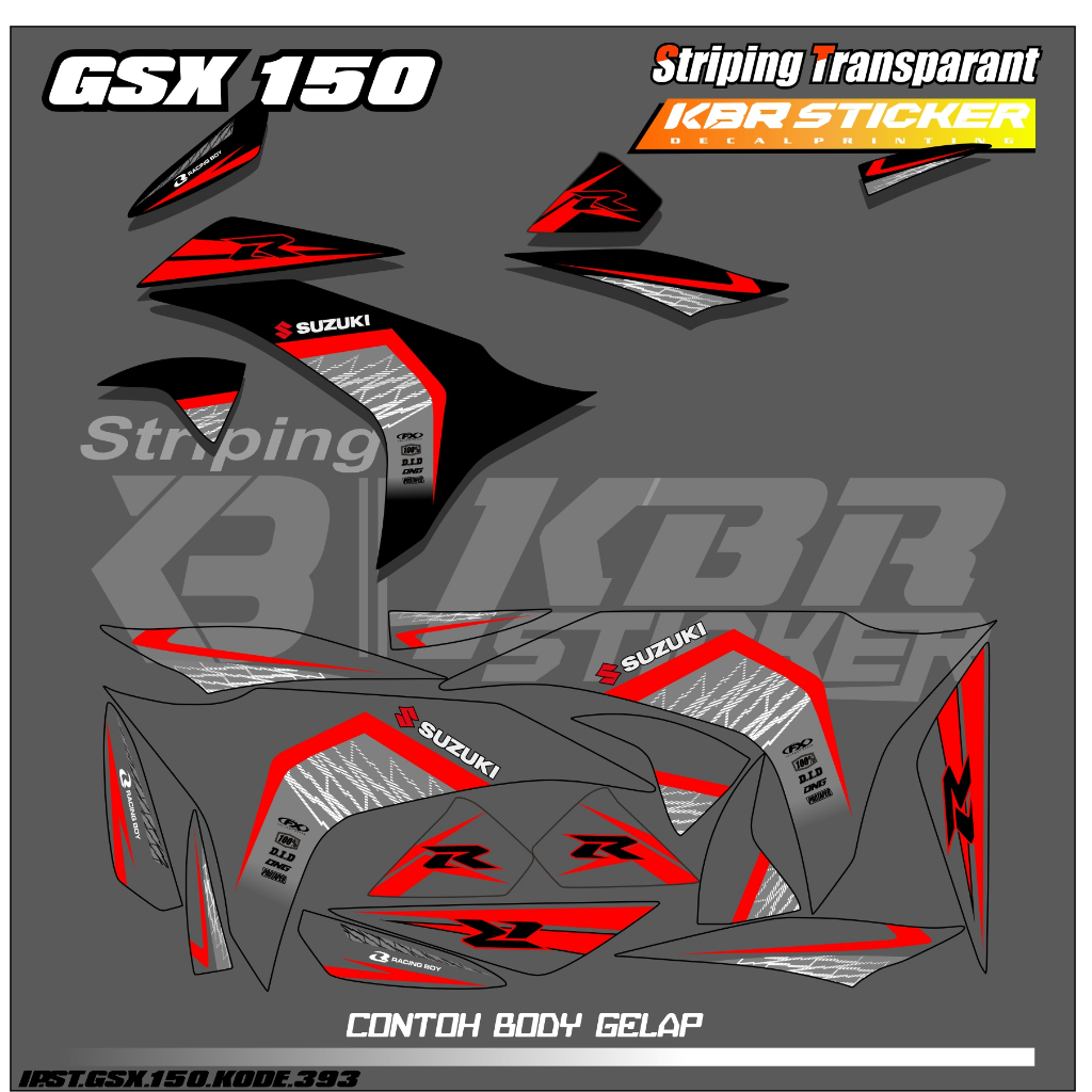 Gsx 150 SUZUKI GSX 150 Motorcycle STRIPING Sticker - SIMPLE Color Chart ...