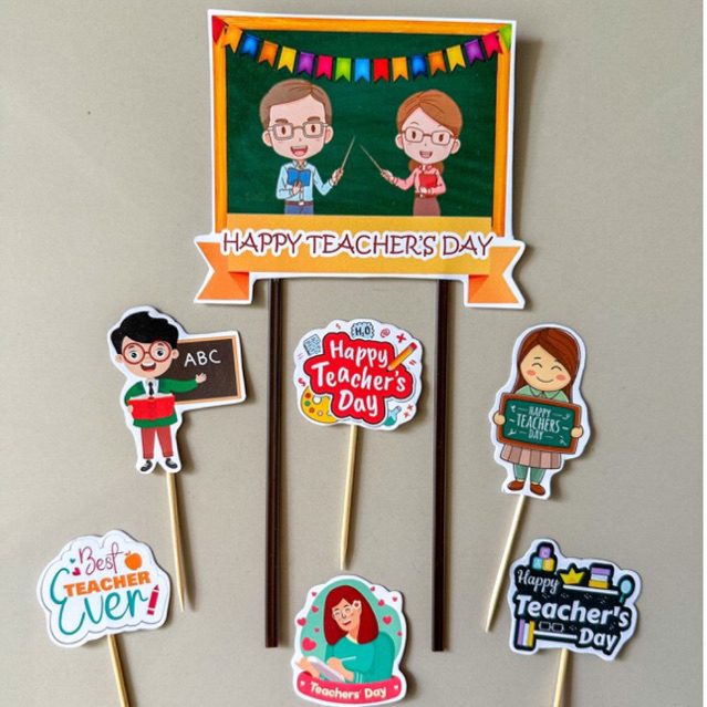 TEACHER DAYS TOPPER TEACHER'S DAY TOPPER/ TEACHER'S DAY CAKE TOPPER ...