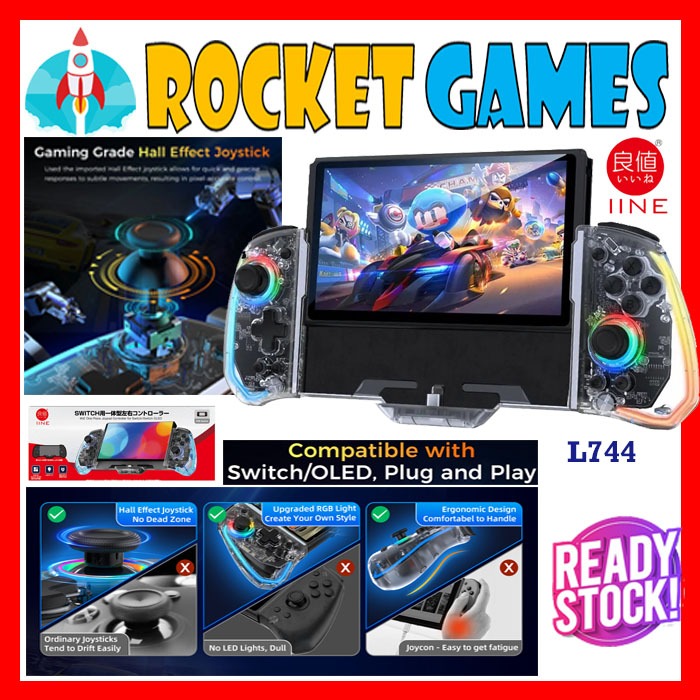 IINE Handheld Joypad Controller RGB light Motion Nintendo Switch L744 ...