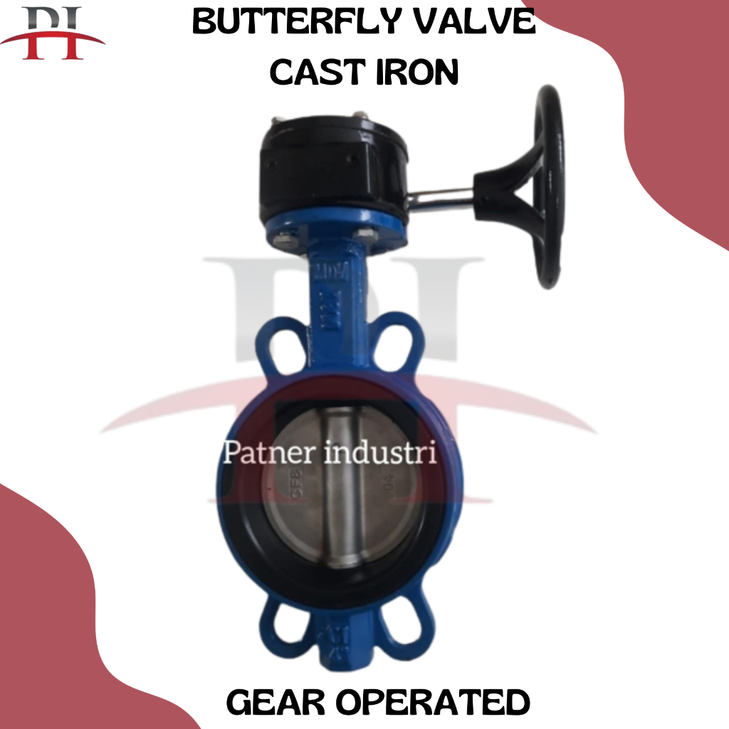 Butterfly valve cast iron Gear operated 4 inch | Shopee Malaysia