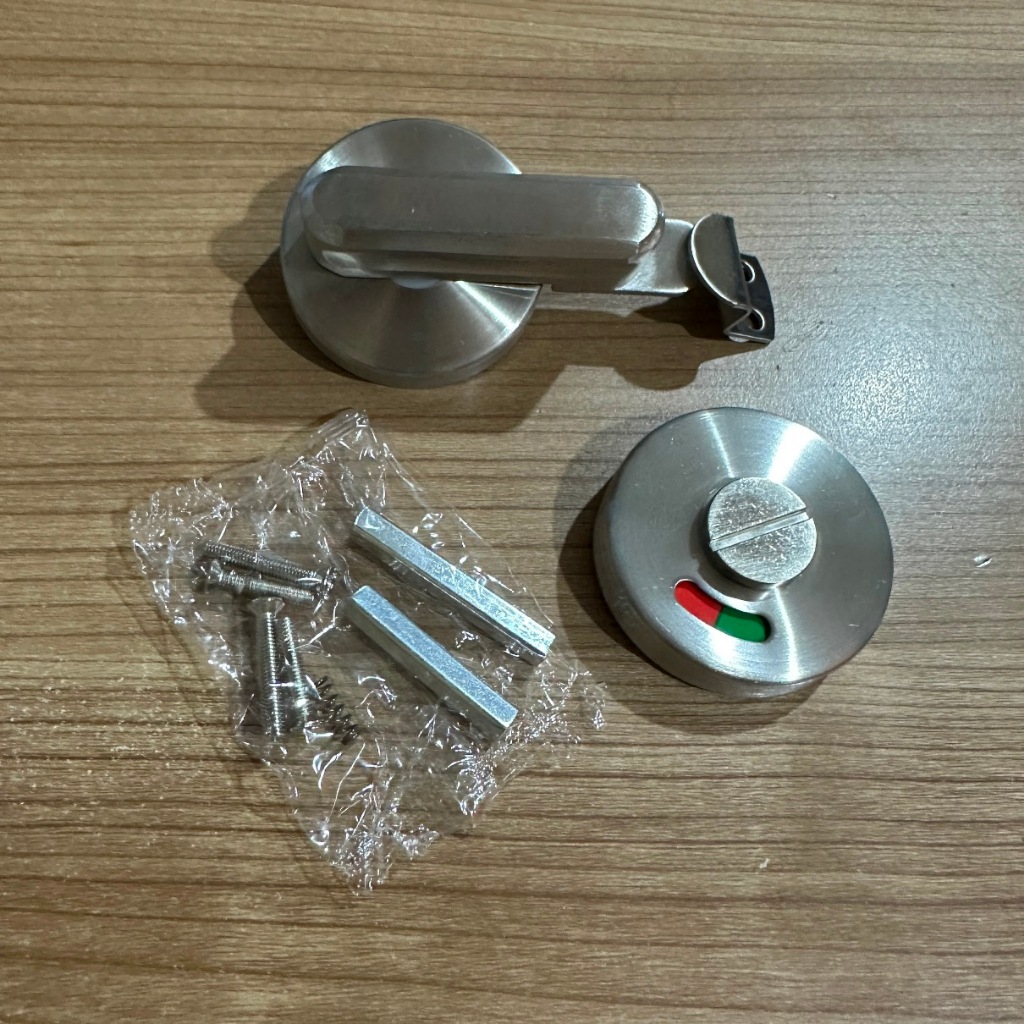 Toilet Cubicle Toilet Door Indicator Lever Lock With Strike Plate