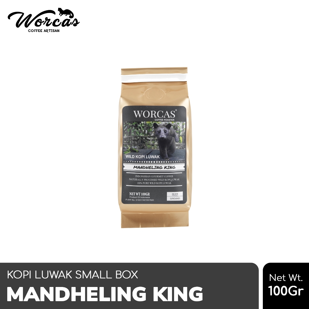 WORCAS Wild Luwak Coffee Mandheling King 100gr - Small Box Kopi