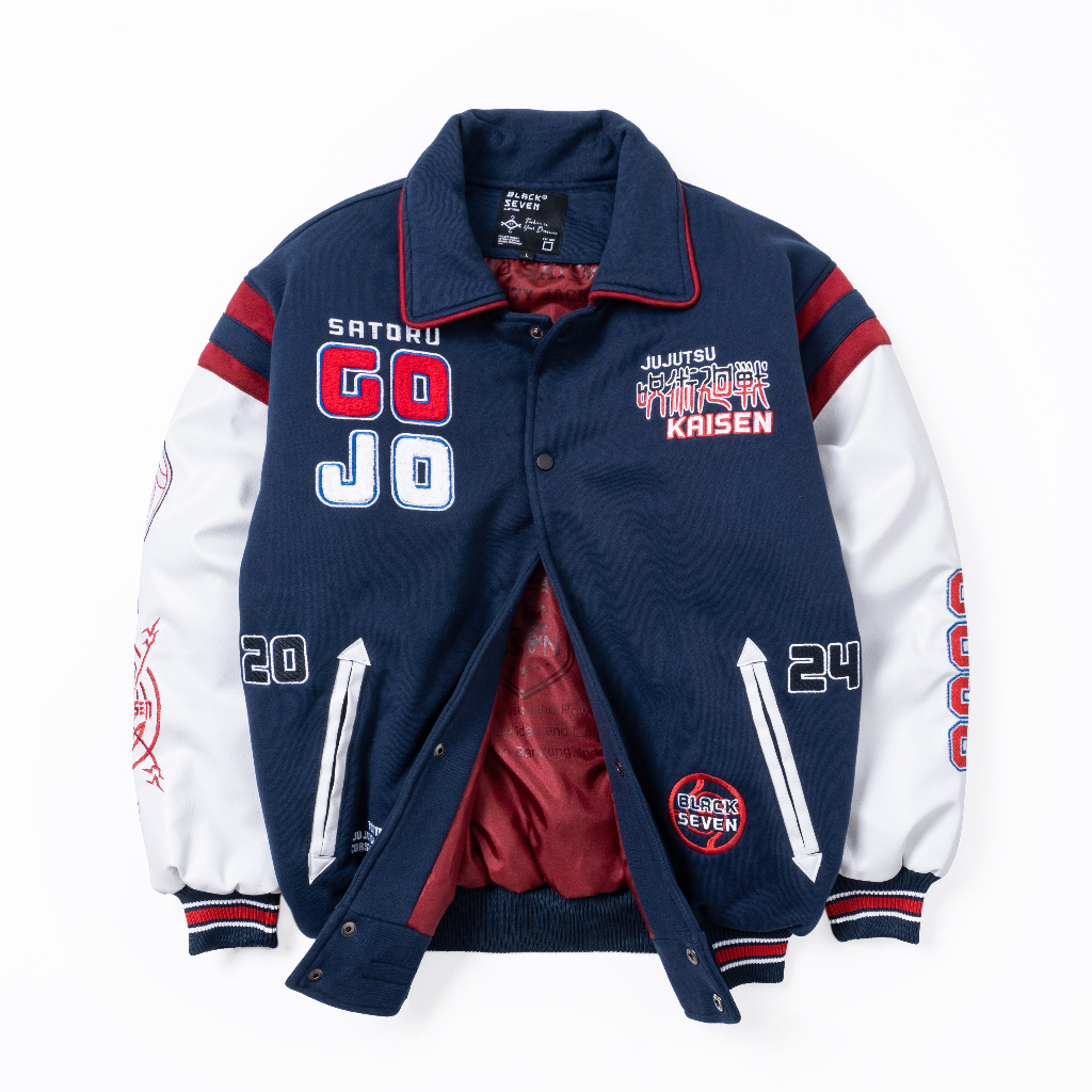 Exclusive) Blackseven Varsity Jacket Jujutsu Kaisen Gojo