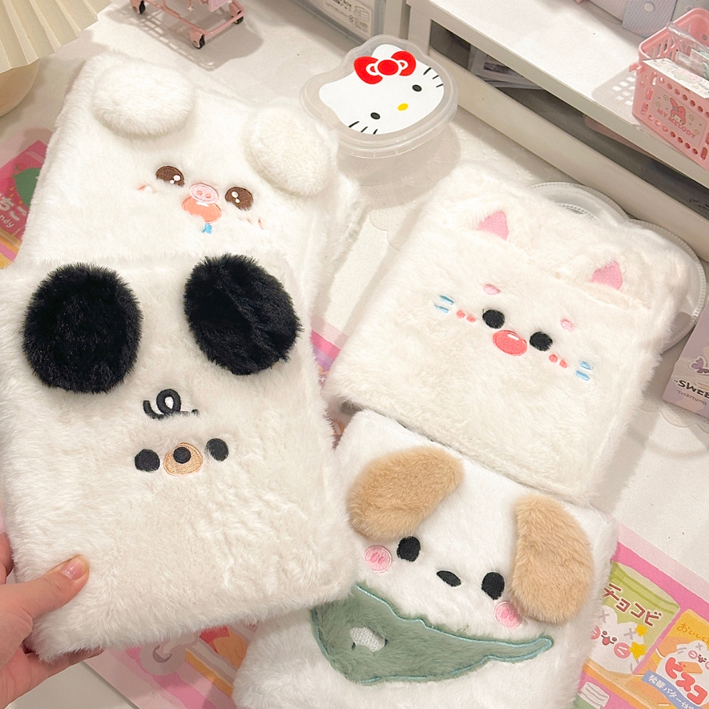 20pcs sleeves Cute Bear Plush Binder for Photocard 6 Rings Idol Lomo Card  Photo Album Star Chasing Card Storage Book | Shopee Malaysia