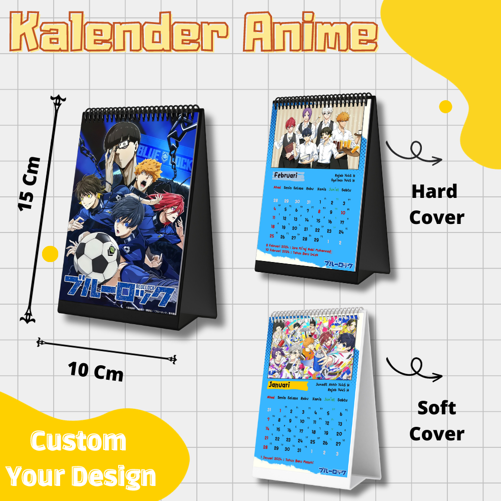 Calendar/desk Calendar 2024 anime blue lock/Custom Calendar Shopee