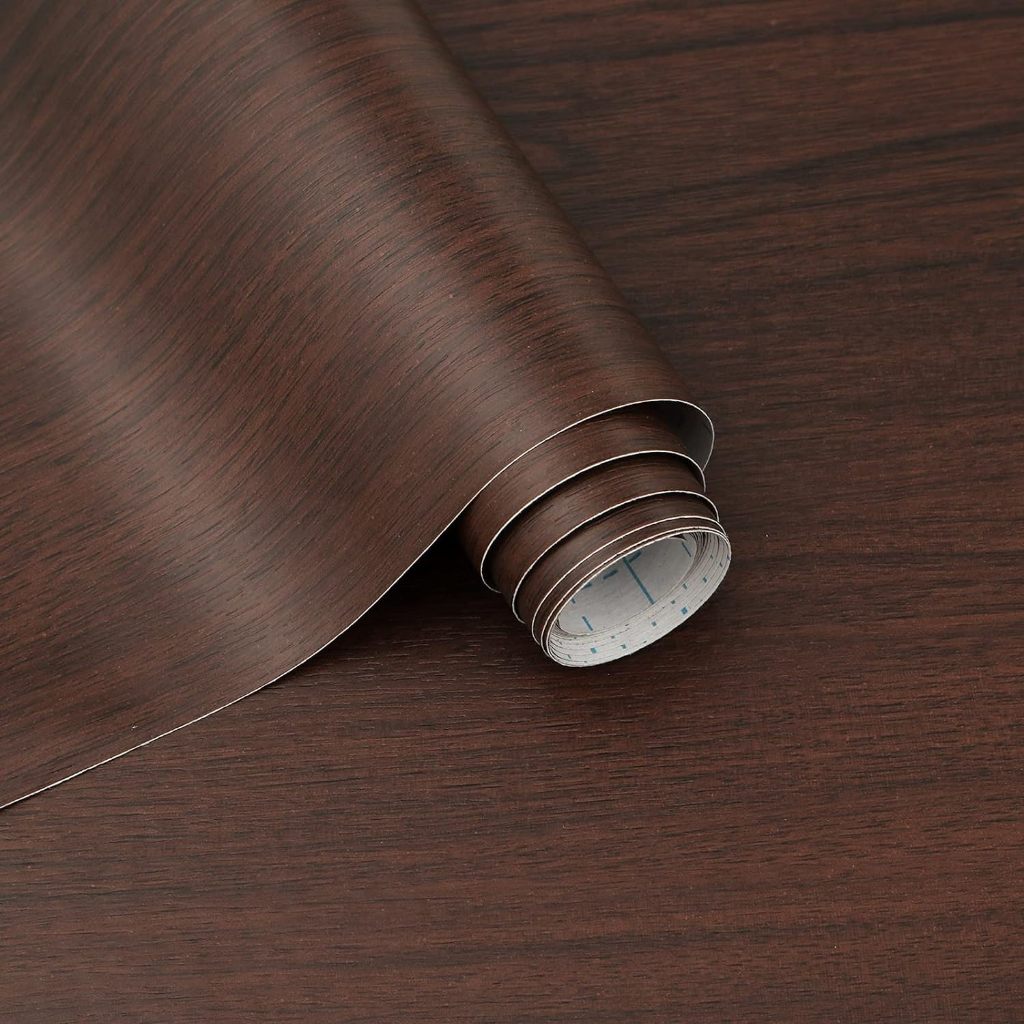 KAYU Dark Brown Wood Grain Wall Wallpaper 9m s/d 10m x 45cm wpp ...