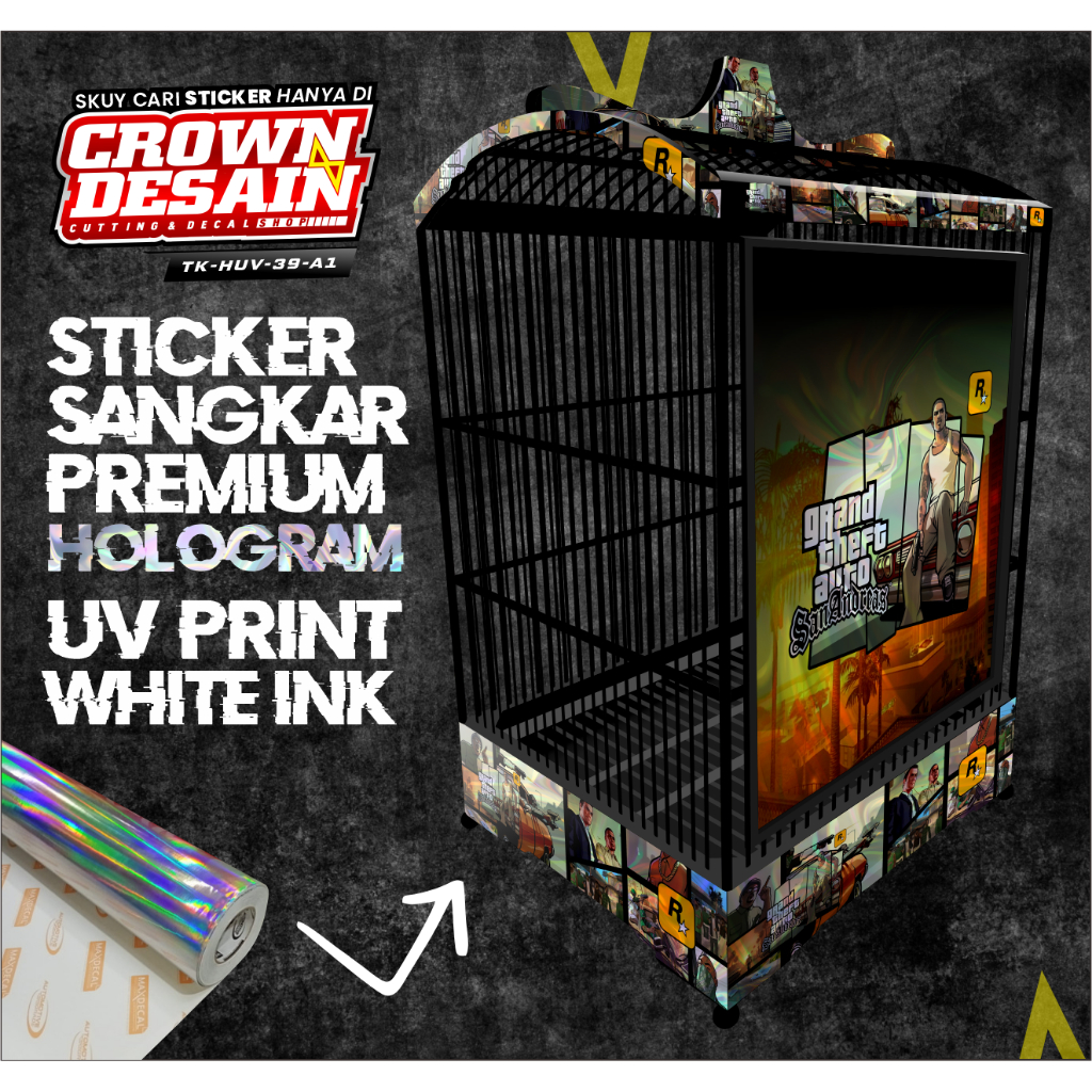 REPLIKA Ebod Jaya Replica Box Cage Decal Sticker GTA Motif - Premium ...