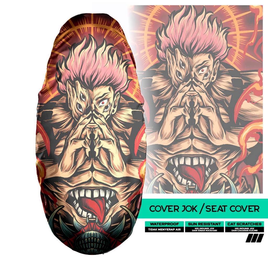 Motorcycle Seat Cover Motif 2/Jujutsu Kaisen/Anime/Gojo Satoru/Yuji ...