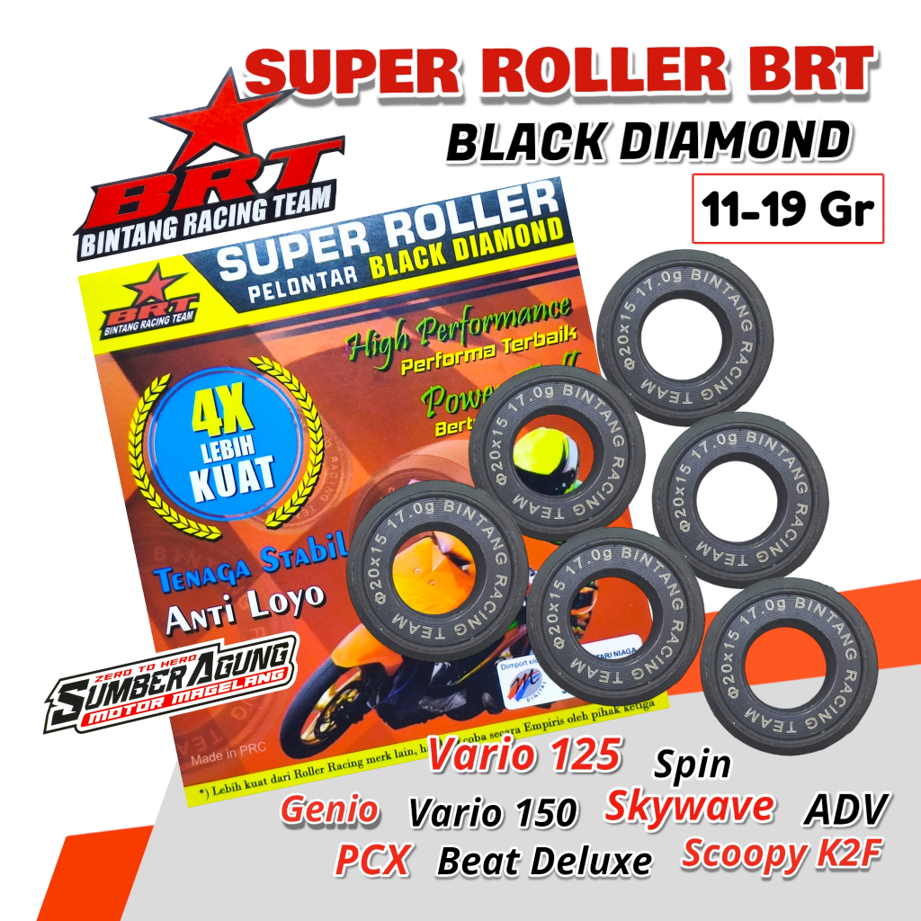 ROLLER BRT RACING VARIO 125 150 160 PCX ADV SPIN SKYDRIVE BEAT deluxe ...